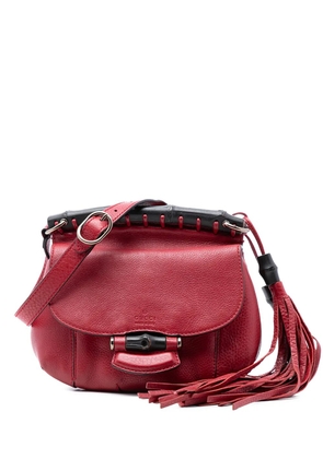 Gucci Pre-Owned 2016-2025 Small Leather Bamboo Nouveau Fringe crossbody bag - Red