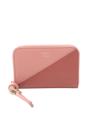 Fendi Pre-Owned 2010-2025 Mini Leather FF Diamond Zip Around Wallet small wallets - Pink