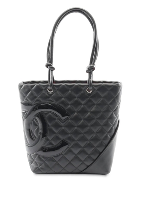 CHANEL Pre-Owned 2005-2006 CHANEL Cambon line medium leather Patent leather Black Used Women tote bag