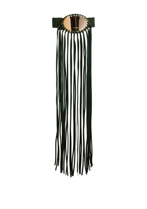 Silvia Tcherassi Maya fringed belt - Green