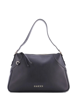 Gucci Pre-Owned Emblem Leather Medium shoulder bag - Black