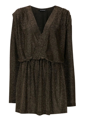 Olympiah V-neck lurex mini dress - Black