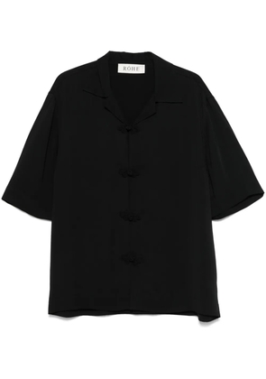 Róhe appliqué-detail shirt - Black