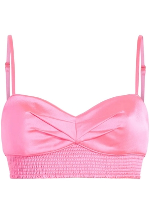 Cinq A Sept Nikola pleat-detail crop top - Pink