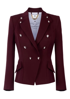 Elisabetta Franchi double-breasted enamelled-buttons blazer - Red