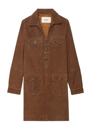 Zadig&Voltaire Remacha lace-up mini dress - Brown