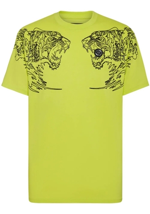 Plein Sport SS Tiger cotton T-shirt - Yellow