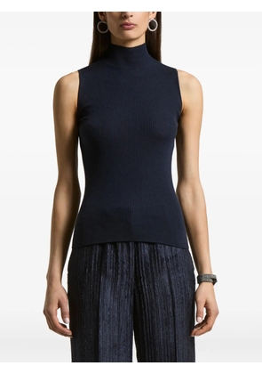 Peserico ribbed high-neck sleeveless vest - Black