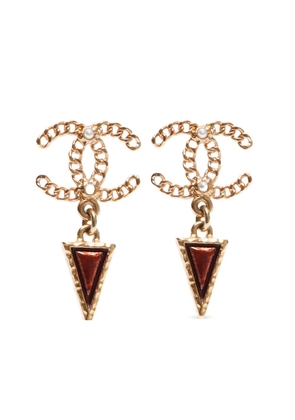CHANEL Pre-Owned 2018 CC Mark earrings - Gold