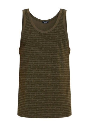 DSQUARED2 logo-print tank top - Green