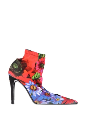Dolce & Gabbana Pre-Owned floral-print heeled boots - Red