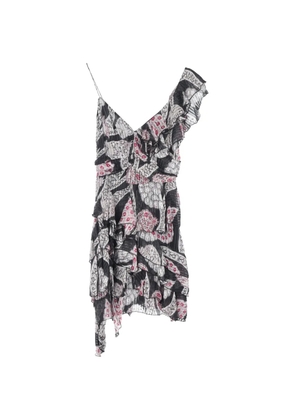 Isabel Marant Vintage printed ruffled mini dress - Black