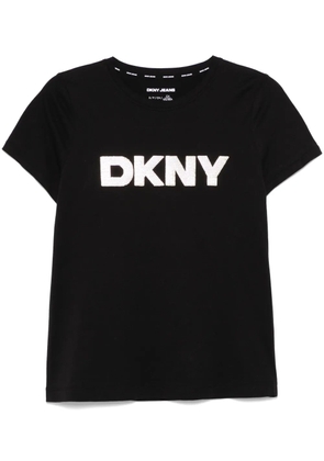 DKNY sequin-logo T-shirt - Black