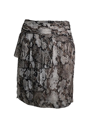 Moschino Cheap & Chic snake-print wrap skirt - Grey