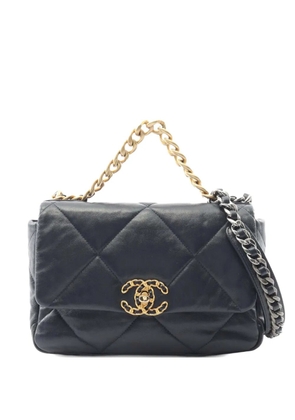 CHANEL Pre-Owned 2019 Medium Lambskin 19 Flap satchel - Blue