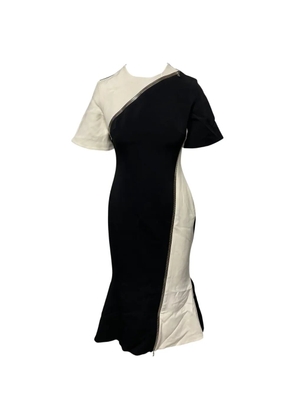 David Koma short-sleeve zip-fastening midi dress - Black