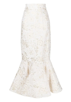 Bambah high-waisted mermaid skirt - White