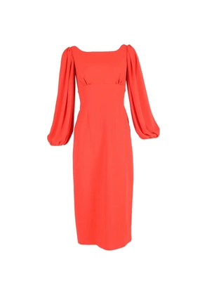 Emilia Wickstead bishop-sleeve midi dress - Red