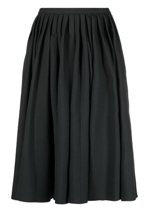 QUIRA pleated full wool skirt - Grey