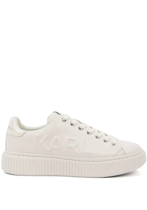 Karl Lagerfeld embossed sneakers - White