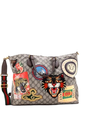 Gucci Pre-Owned Courrier Convertible Soft Open GG Coated Canvas with Applique Large tote bag - Brown