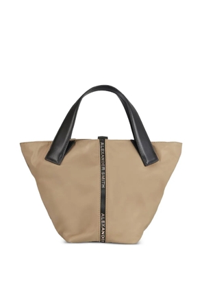 Alexander Smith small Lauren logo-strap tote bag - Neutrals