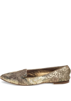 Dolce & Gabbana Pre-Owned brocade-quilted slippers - Gold