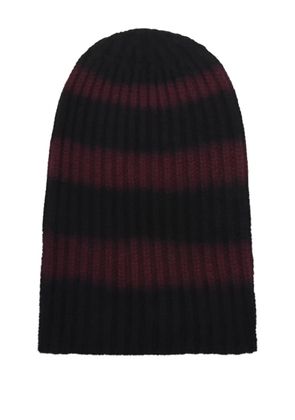 HURRAY striped ribbed beanie - Black