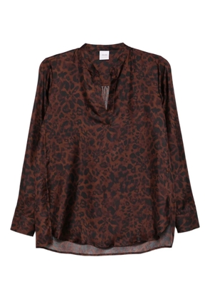 Caliban animal-print blouse - Brown