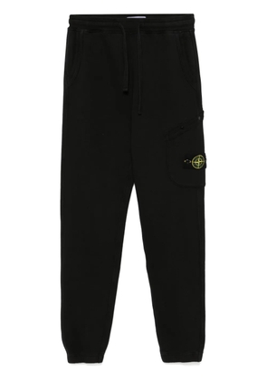 Stone Island organic cotton fleece track pants - Black
