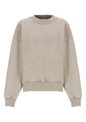 The Attico logo-embroidered sweatshirt - Neutrals