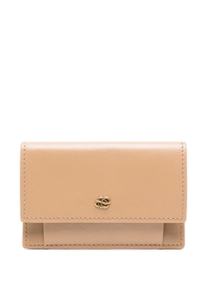 By Malene Birger Aya logo-plaque leather wallet - Neutrals