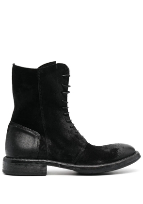 Moma Polacco worn-effect leather boots - Black