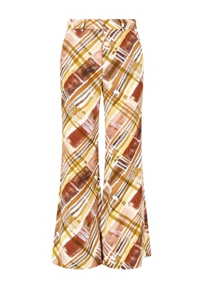 Rosie Assoulin abstract-print trousers - Brown