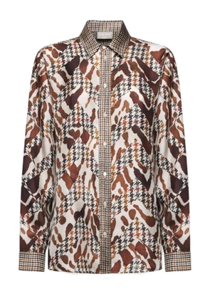 Pierre-Louis Mascia Aloe silk shirt - Brown