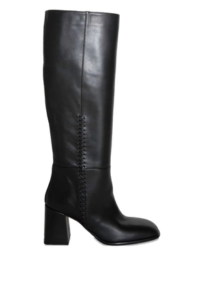 CHUCKIES stitched block-heel boot - Black