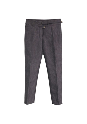 Saint Laurent Pre-Owned jacquard print trousers - Grey