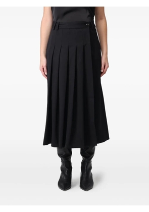 Liviana Conti pleated belt long skirt - Black