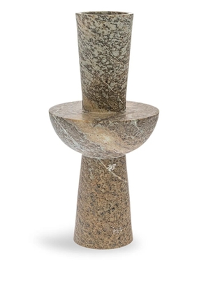 Gardeco Totem 03 stone vase - Brown