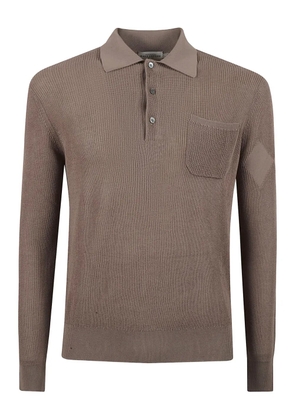 Ballantyne pocket rib polo shirt - Brown