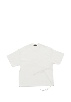 Mastermind Japan logo-embroidered T-shirt - White