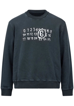 MM6 Maison Margiela Numbers-print cotton sweatshirt - Grey