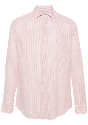 Dell'oglio striped linen shirt - Orange