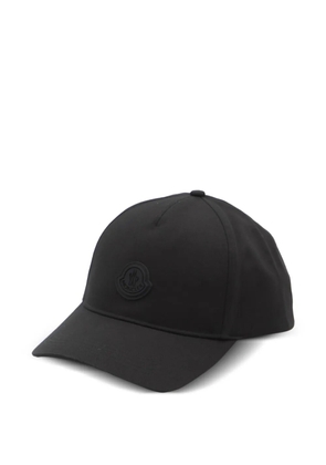 Moncler logo-patch cotton baseball cap - Black