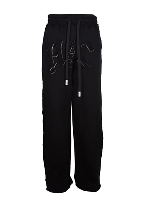 Haculla stacked logo knit trousers - Black