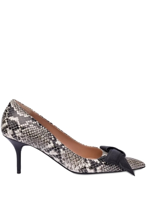 Love Moschino snakeskin pumps - Black