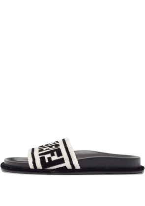 Fendi Pre-Owned logo-band flat sandals - White