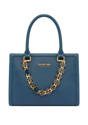 Love Moschino logo-lettering tote bag - Blue