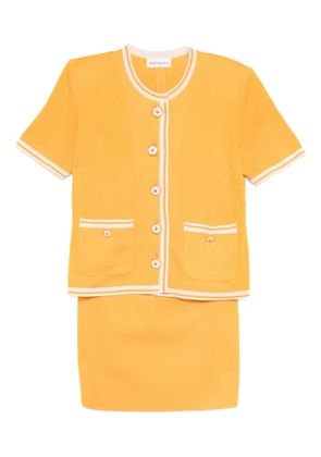Saint Laurent Pre-Owned 1990-2000s setup suit jacket skirt - Yellow