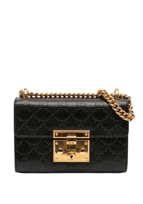Gucci Pre-Owned 2016-2025 Small Guccissima Padlock crossbody bag - Black